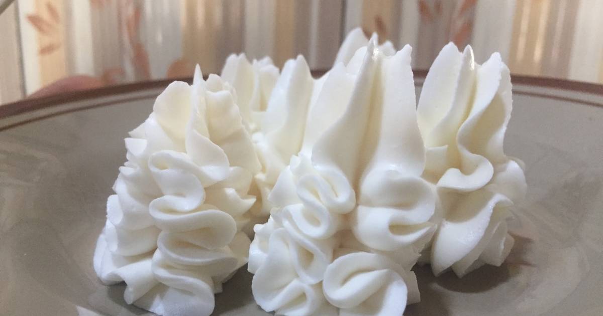 cara membuat butter cream mentega putih dan gula halus
