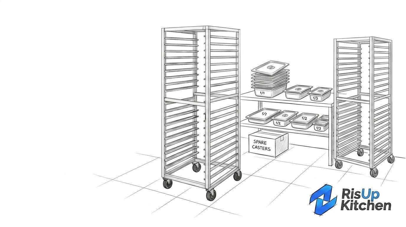 sistem penyajian makanan hotel dengan gastronom trolley stainless steel